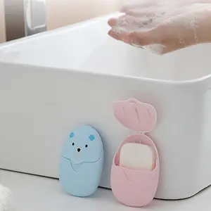 Portable Disposable Soap Paper Set, 50pcs Mini Lightweight Travel Camping Hand Washing Sheets, Convenient Outdoor Use, Hygiene, Ideal for Hiking & Picnics