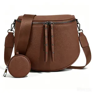Women's 2026 Hot Item Portable Large Capacity Waterproof Leather Pouch with Adjustable Strap Compact Cosmetic Bag Ideal for Outings Travel & Gatherings Perfect Gift