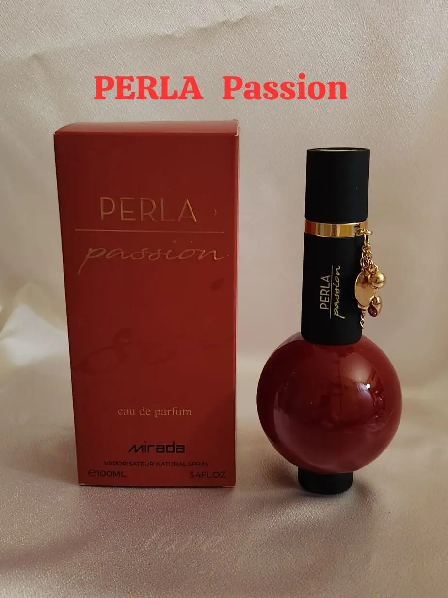 PERLA PASSION WOMEN PERFUME. 3.4 FL. Oz Notes: Pear, Grapefruit, Black Currant, Pink Pepper, Pineapple, Rose, Jasmine, Vanilla, Tonka Bean Cedar