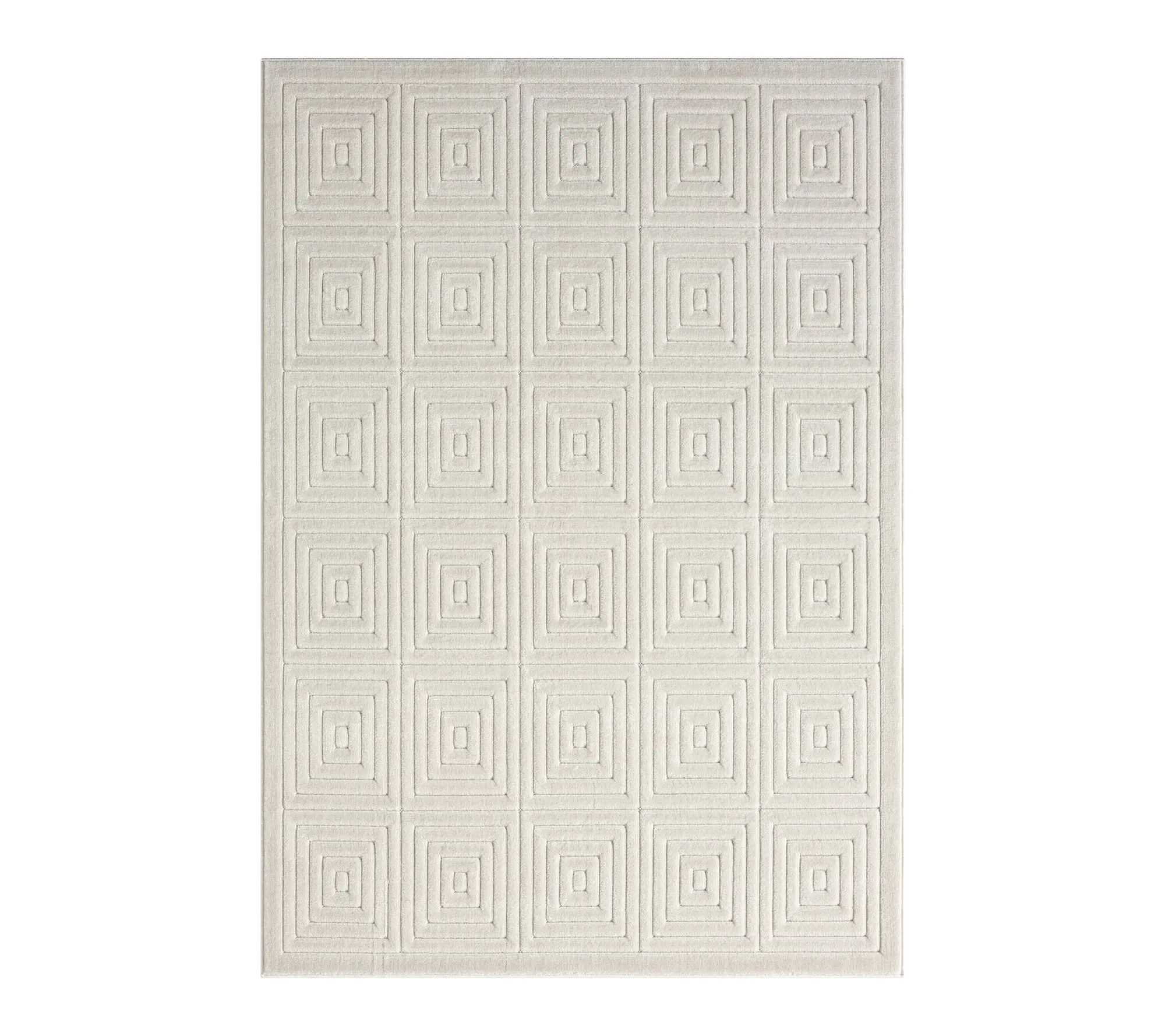 Ox Bay Geometric Contemporary Polypropylene Outdoor Rug, 5'x7'