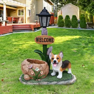 SAVEYOUR Corgi Dog Planter Garden Decor - Adorable Design for Small Spaces, Durable Construction, Versatile Indoor/Outdoor Use, Perfect for Balconies & Windowsills