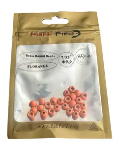 Fish-Field Brass Round Beads for Fly Tying