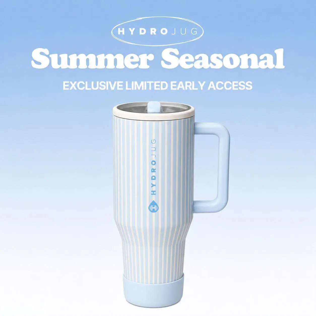 HydroJug Traveler 40 oz Water Bottle - Cape Cod, Leak-Proof Lid Flask Tumbler, 2000ml Capacity for Everyday Use