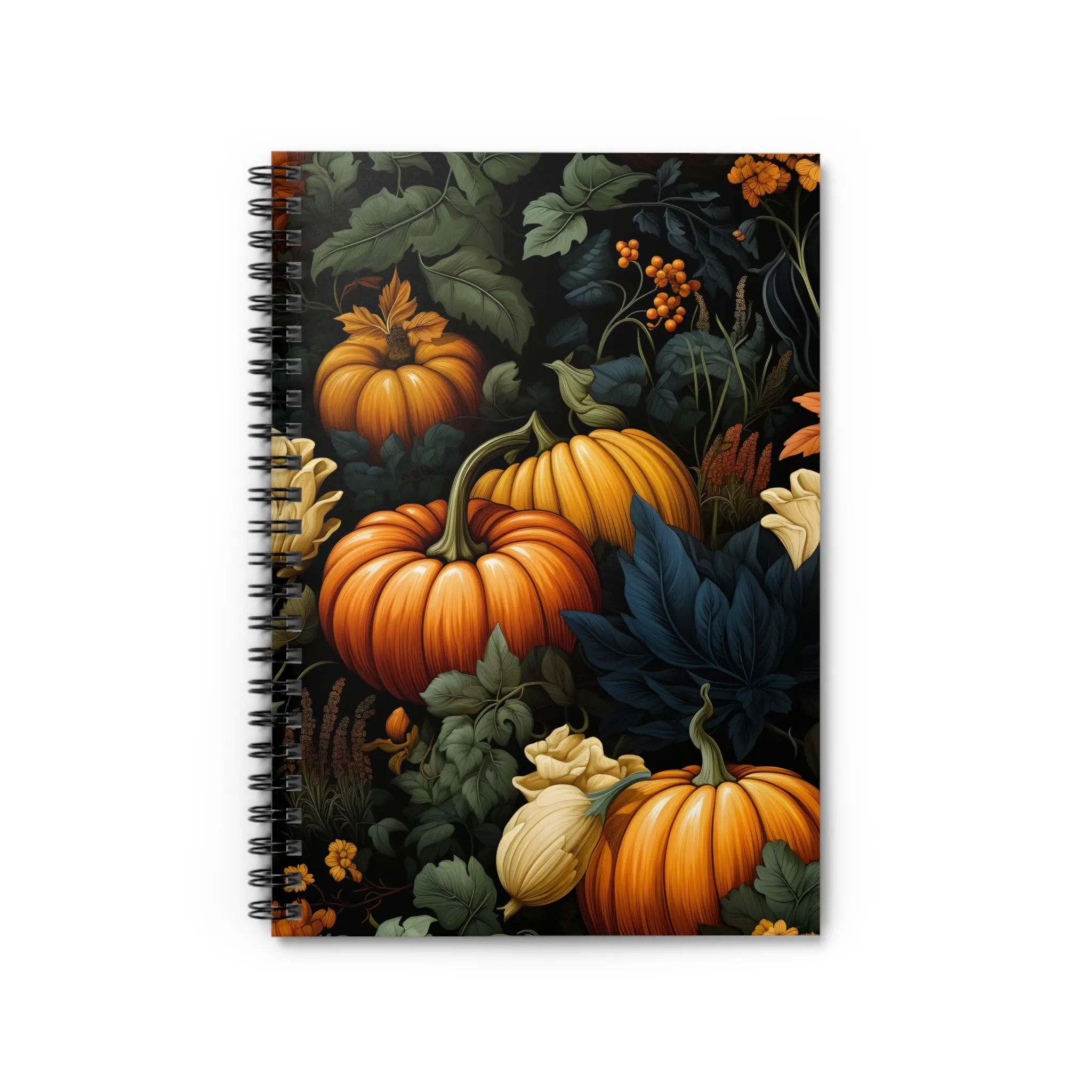 Pumpkin Fall Spiral Notebook Design 1 - Ruled Line, Autumn Journal, Halloween Diary, Thanksgiving Planner, Seasonal Writing Pad, Fall Stationery