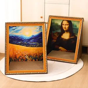 Oil Painting Cat Scratching Board Cat House Furniture Aesthetic Decoration Pet Supplies 7.5kg Cat Supplies