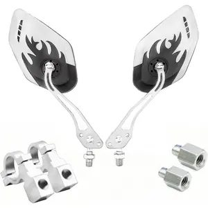 Mirrors for Handlebars,2 Pack  Mirrors for Electric , Mirrycle  Mirror, Handlebar Rearview Mirror, Easy Mount  Mirrors for Safety and Convenience(White)