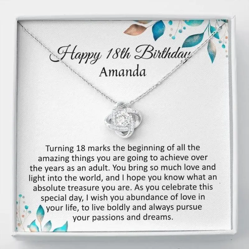 18th Birthday Gifts for Girls Necklace - Elegant Jewelry for 18 Year Old Daughter Birthday Celebration