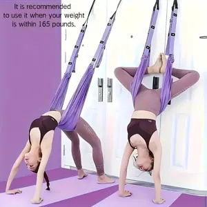 Home Yoga Hanging Rope Trainer, Back Bend Training, Door-Mounted Inversion Bar, Stretch Band, No Installation Required, Home Gym Equipment, Home Pilates Equipment