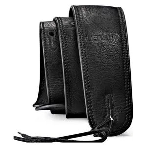 LEKATO LGS-7 Bass Guitar Strap, Long Length Adjustable from 49” to 59”,  for Electric Guitar & Bass, 2.5” Wide Leather Guitar Strap, with Thicken Foam, Leather Bass Strap Padded, Bass Guitar Strap, Bass Straps