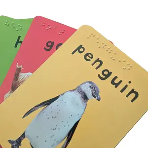 Braille First Animals Matching Card Game with 48 Cards 24 Matching Pairs for Ages 3+ Tactile Friendly Braille Labels for Animal Names Educational Memory Game