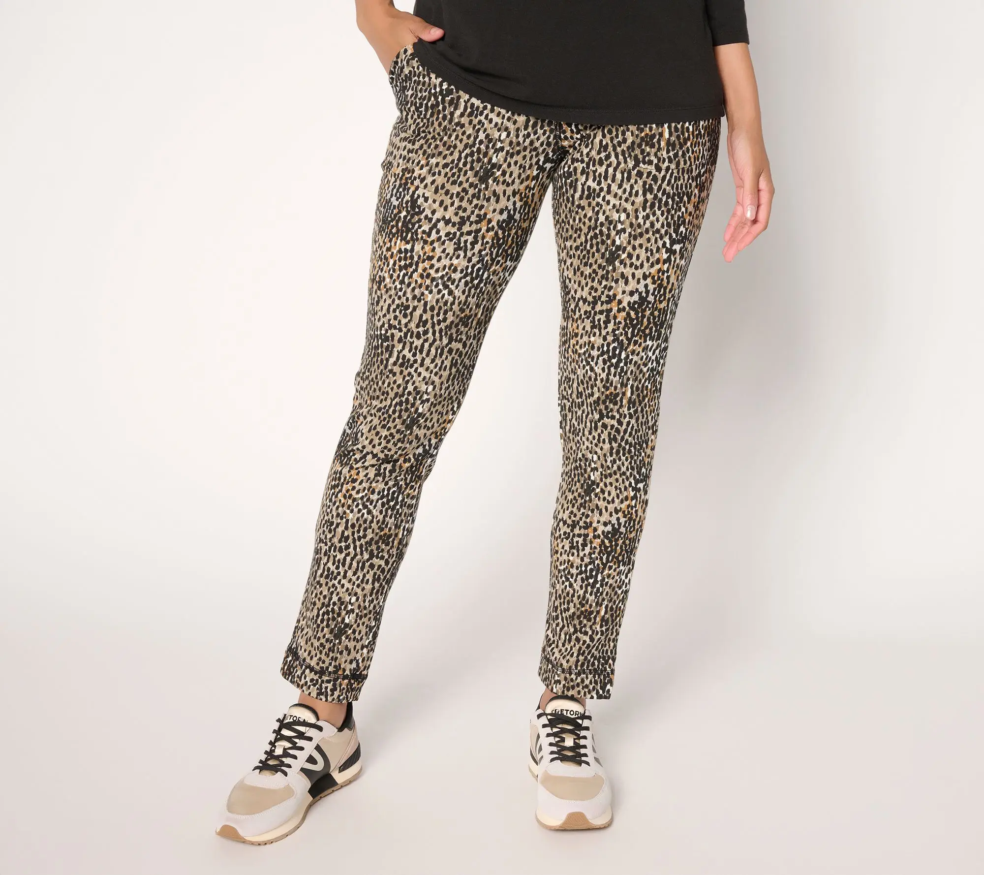 Denim & Co. Active Regular Duo Stretch Slim Leg Pants