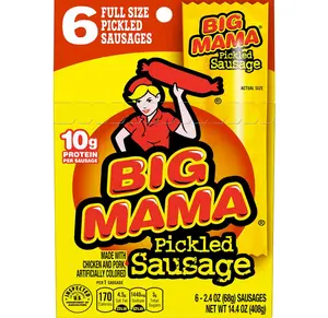 Penrose Big Mama Pickled Sausages, 2.4 Ounce, 6 Pack