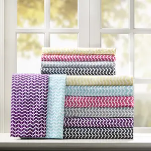Main Street, Printed Microfiber Sheet Set, Chevron