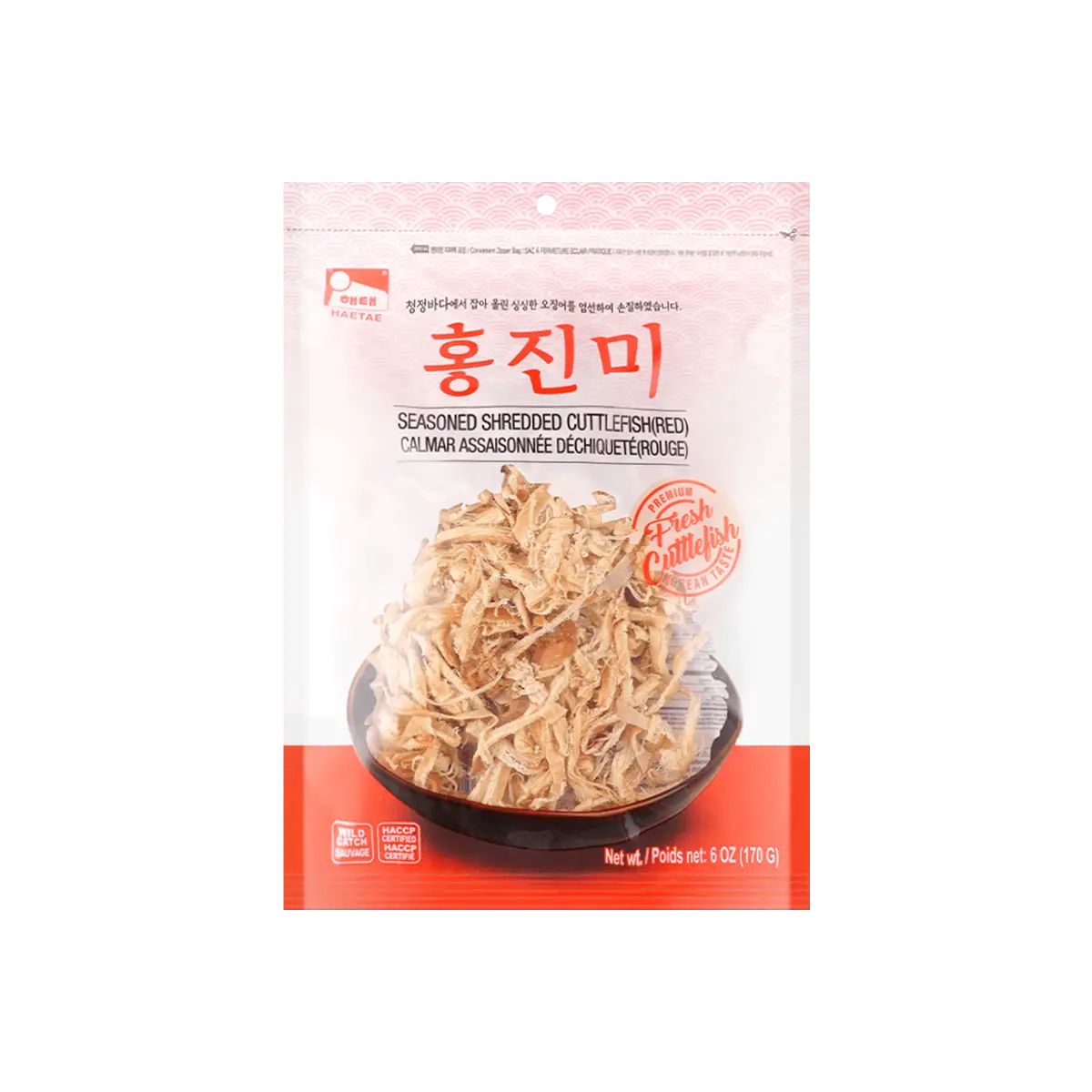HAITAI Korean Original Flavor Shredded Dried Squid Snack 170g - Savory Seafood Treat