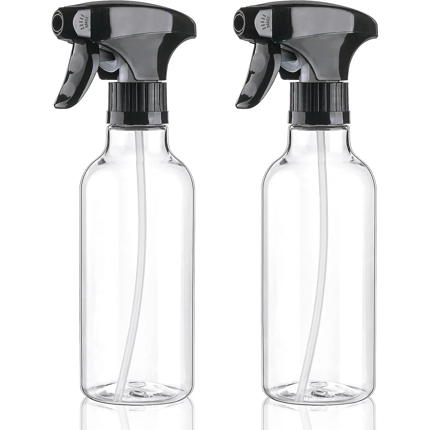 Plastic Spray Bottles 12oz/360ml 2 Pack Empty Spray Bottles for Cleaning Misting Spray Bottle for Hair, Essential Oils, Toners Rose Water  (Clear)