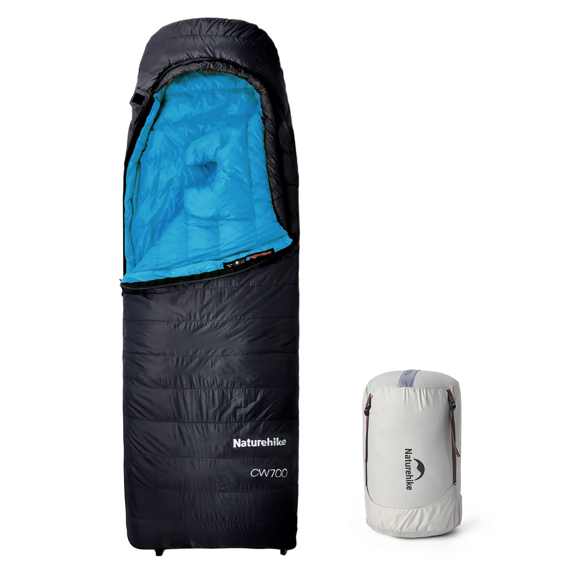 Naturehike CW700 Down Sleeping Bag, Cold Weather Camping Sleeping Bag with 650FP Duck Down, Lightweight Winter Sleeping Bag for Backpacking & Mountaineering, Comfort Rated 29°F / -1.7°C
