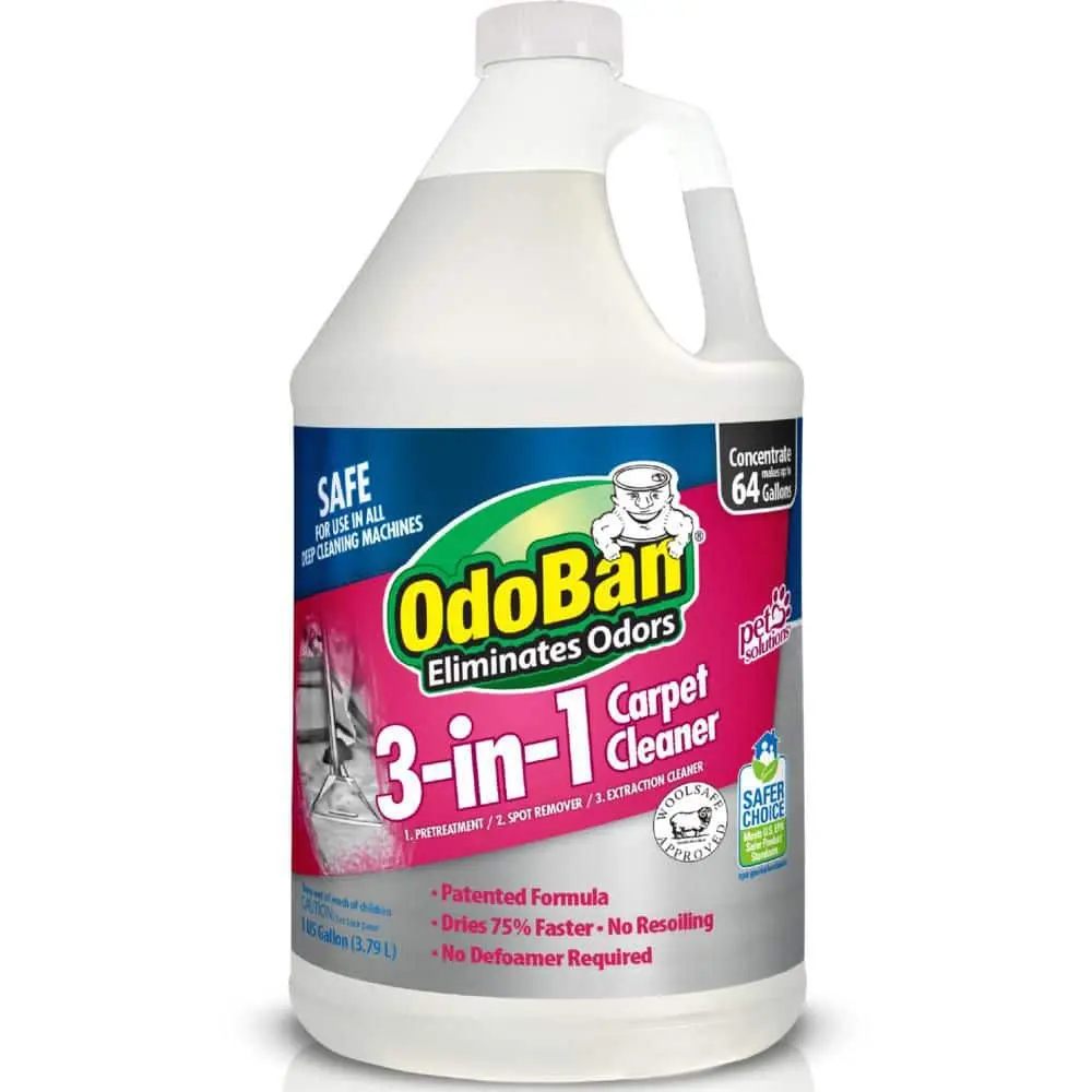 1 Gal. 3-in-1 Carpet Cleaner, Concentrated Carpet Cleaning Solution, EPA Safer Choice Certified, Fragrance Free