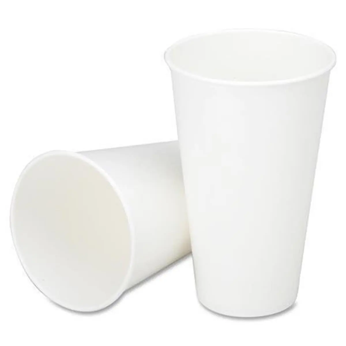 Skilcraft 6414517 Disposable White Paper Cups - Handle-Free, Tapered Shape, Designed for Hot or Cold Beverage Use, 7350006414517