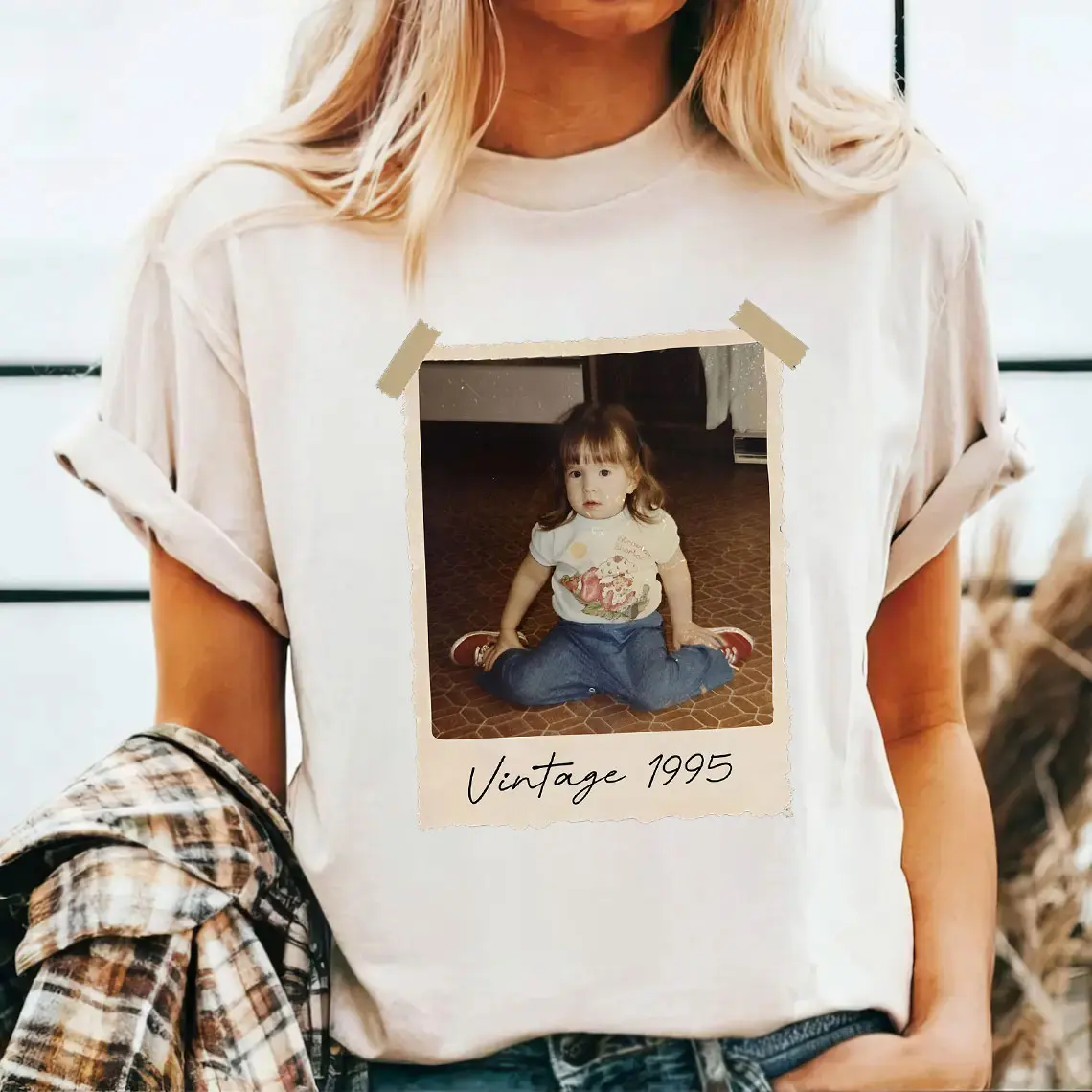 Personalised 30th Birthday Shirt, Custom Photo Birthday Comfort Colors Shirt, 20th Birthday Gift, 40th Birthday Gift, Vintage 1995 Shirt