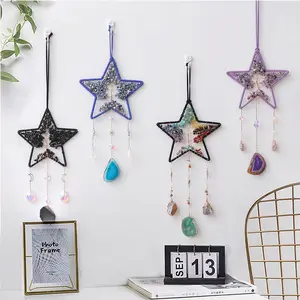 Star Design Dreamcatcher, Home Living Room Garden Window Decoration, Crystal Dreamcatcher, Christmas Gift for Friends, Hanging Room Decor