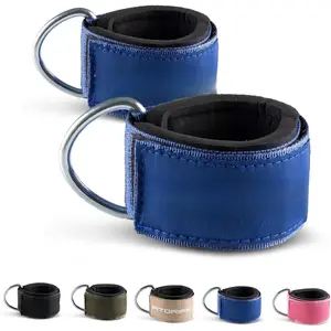 (R) Ankle Straps V2 for  Machine (2 Pieces) - Gym Workout Equipment -  Pulley Attachment, Kickback Straps
