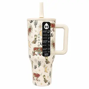 hydrojug 40oz Western Cowgirl Tumbler  Leakproof Insulated Travel Mug With Straw | Cute Country Water Bottle Keeps Ice Cold All Day
