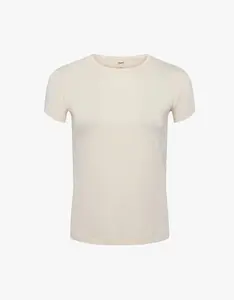 L'agence Ressi Fitted Tee in Vintage White