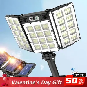 Solar Flood Lights, Motion Sensor, RemoteControl, Waterproof 3 Brightness Modes, Outdoor Security Lights