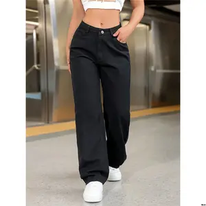 Pockets With Leg Straight Loose tiktok EZwear Women - Casual Jeans