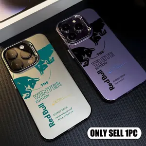 R-Red Bulls Modern Fashion Trend cool logo INS Phone Case For iPhone 17 16 15 14 13 12 11 Pro Max Air Matte Laser Aurora Shockproof Funda  Anti-Drop Anti-Fingerprint Cover Casing