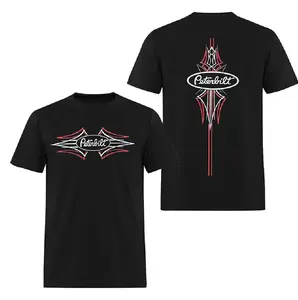 Peterbilt Pinstripe Shirt, Bold Pinstripe Graphic Tee Featuring Iconic Peterbilt Logo, Perfect for Car Enthusiasts, Top Cotton Menswear, Gift For Him& Her, Gift For Men& Women