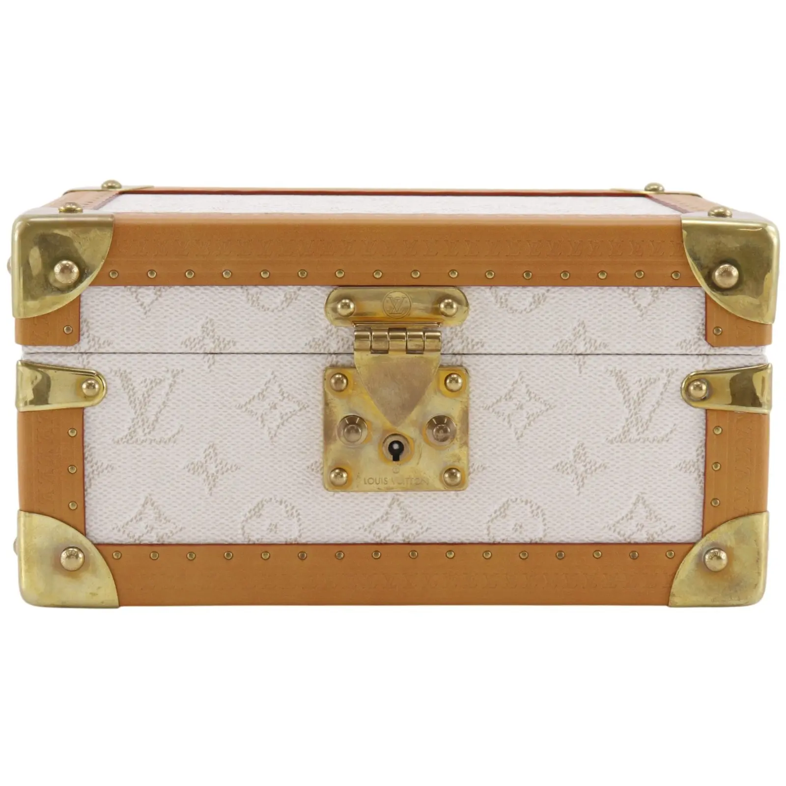 Pre-owned Louis Vuitton Canvas Small Leather Goods Coffret Tresor 24 Monogram Jewelry Case