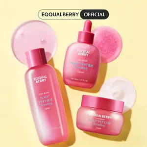 EQQUALBERRY DUO NAD+ Peptide Boosting Cream (2-Pack) – NAD+ 5% & 13 Peptides Anti-Aging Face & Body Cream | Firming & Lifting Pink Neck Cream for Sagging Skin, 1.69 fl.oz / 50ml Each