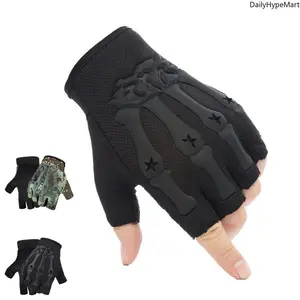 Winter Non-Slip Half-Finger Cycling Gloves - Anti-Wear Microfiber & Breathable Lycra Construction for Maximum Flexibility, Tactical Military Color Design