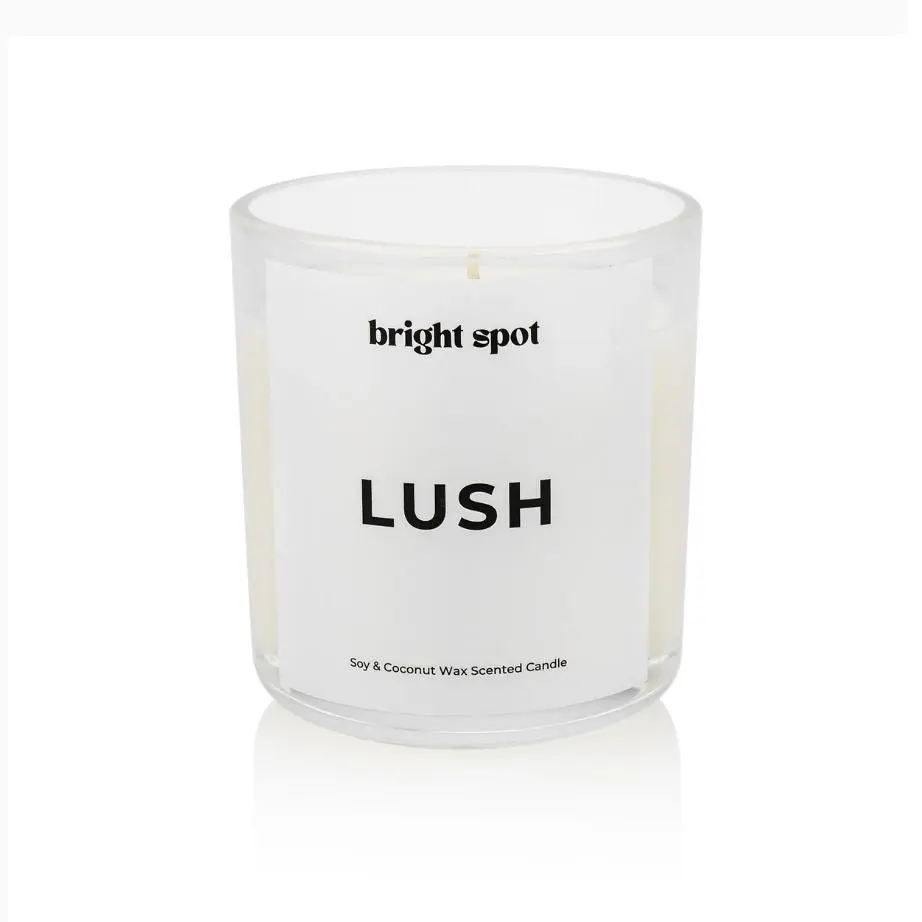 Lush Candle - Apricot & Coconut Wax Scented Candle with Cucumber Mint Cardamom Iris Violet Australian Sandalwood Cedarwood Warm Spices Leather Musk Spice