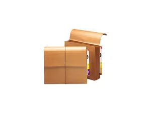Smead 71144 5 1/4 Inch Expansion End Tab Wallets, Straight Tab, Letter, Redrope, 10/Box