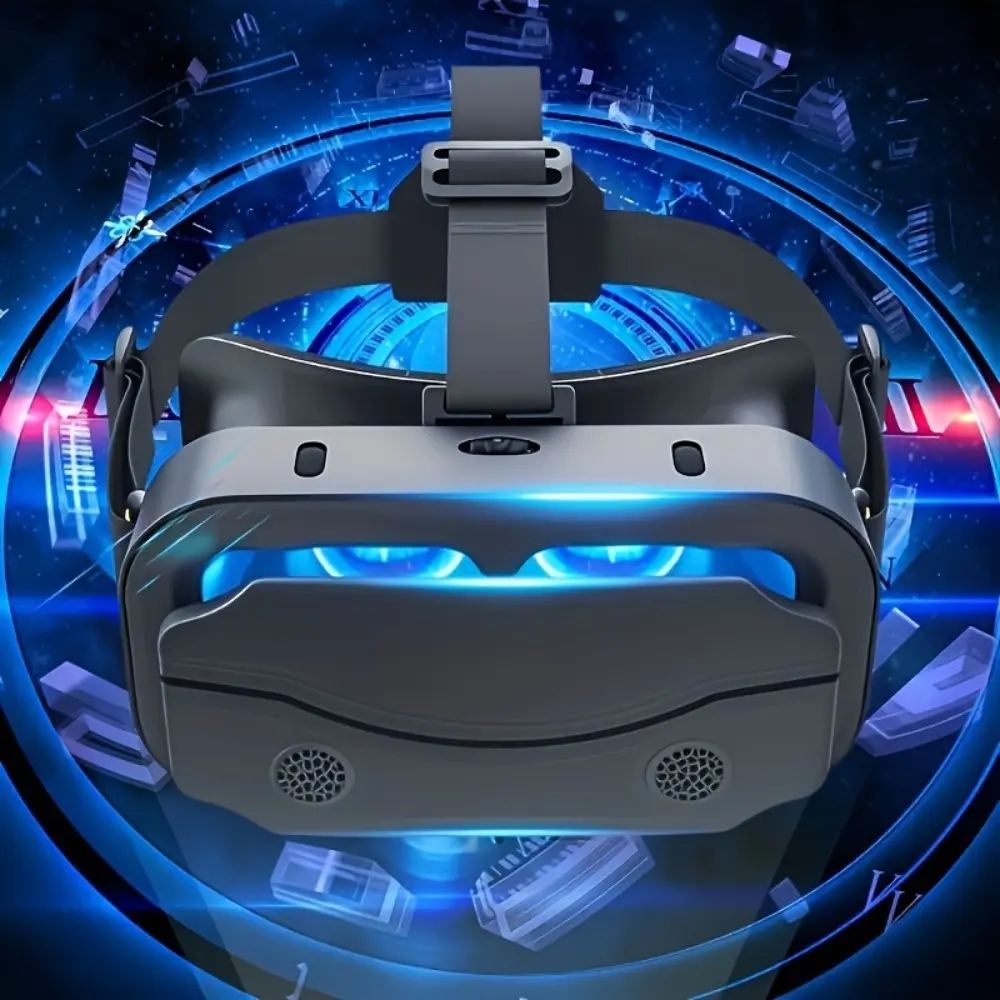 Lightweight Wearable VR Devices with Wide FOV and Game Controller Set, Immersive 3D Personal Theater for Movies & Games, Ideal Gamer Gift