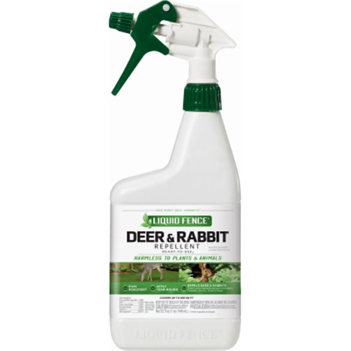 212 MAIN Liquid Fence Deer & Rabbit Repellent Spray Bottle - Outdoor Long-Lasting Protection, Effective Deer Control, Dries Odorless, No Need to Rotate With Other Repellents, Won’t Harm Plants or Animals for Home & Garden