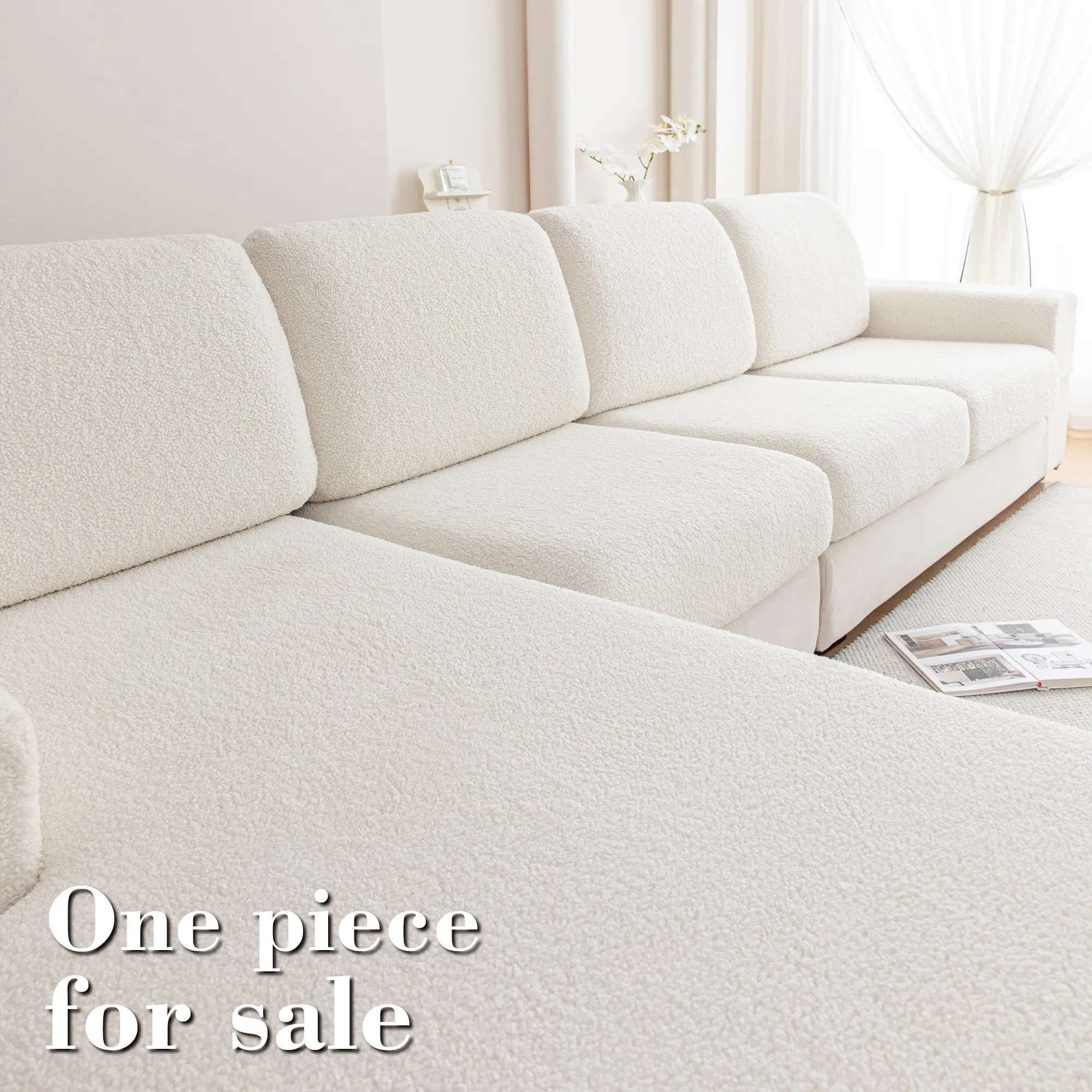 Universal Elastic Sofa Cushion Cover, Elastic Sofa Slipcover, Modern Anti-Slip Design, Sofa Protector Slipcover, Slipcovers for Couches and Sofas, Suitable for L-Shaped and 1-4 Seat Sofas, All Seasons Use