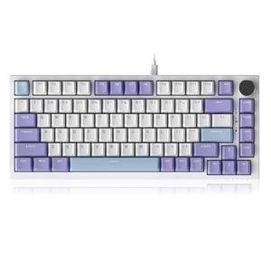ajazz ak820 new wired mechanical keyboard volume knob full key hot-swappable gasket structure customized keyboard rgb 5-layer filling pbt keycap office practical gaming games