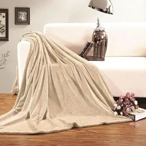 Mocassi Solid Fleece Plush Blanket with Velvety-Soft Cozy Touch, Hotel Premier Feel