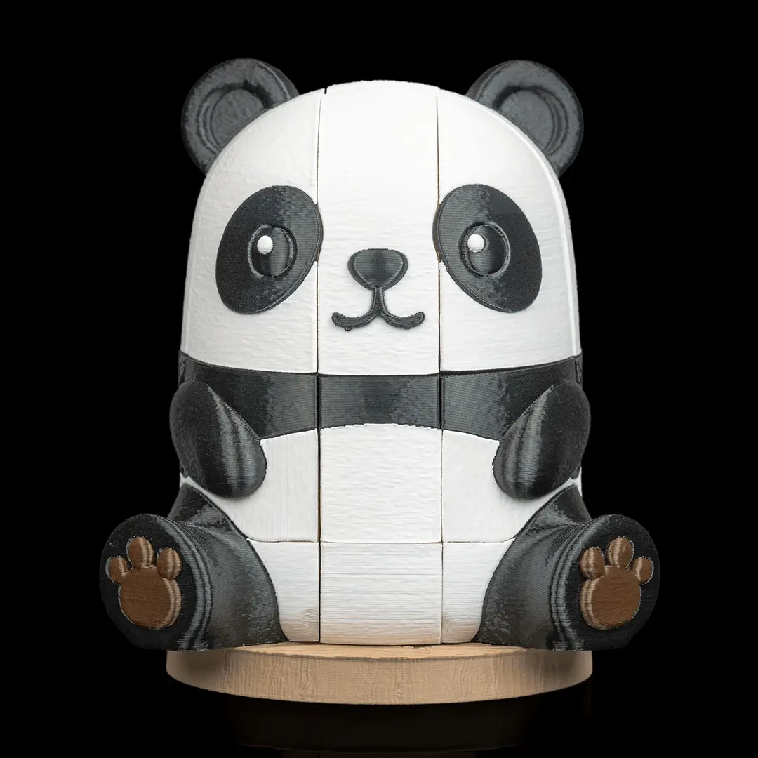 Stacking Panda Puzzle Peg Tower Brain Teaser - Cute Home Decor Figurine, Desk Collectible for Home Supplies
