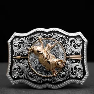 Belt Buckle Silver & Gold Plated