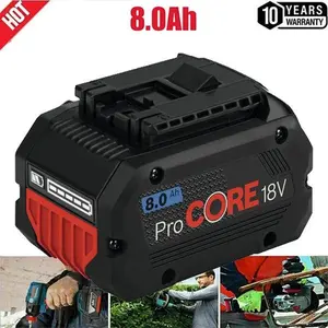 New BAT609 For BOSCH 18V CORE 18 Volt 8.0 Ah High Performance Battery Li-ion BAT618