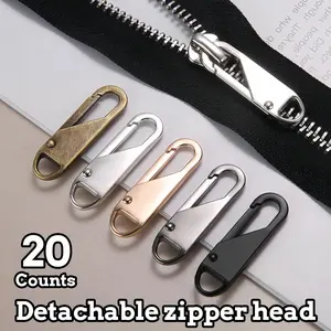 20 Counts Zipper Pulls, easy to remove, random color selection available