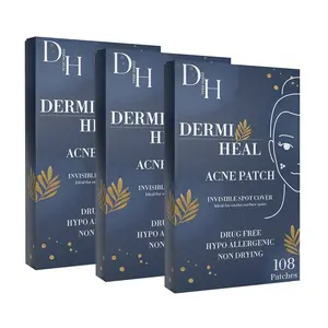 Dermi Heal Pimple Patch, Hydrocolloid Acne Patches, Cute Gentle Round Shape Zit Cover, Spot Stickers for Sensitive Skin - (324 count) Treatment Creamy
