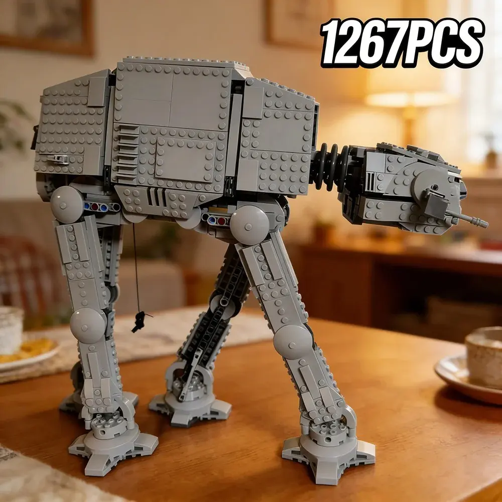 1267 Pieces At-At Walker Creative Building Set, DIY Model Kit, Galaxy Space Battle Toy, Perfect for Kids' Holiday Party Supplies, Birthday Gift, Model Building Blocks