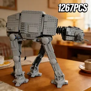 1267 Pieces At-At Walker Building Set, DIY Model Kit, Galaxy Space Battle Toy, Perfect for Kids' Holiday Party Supplies, Birthday Gift