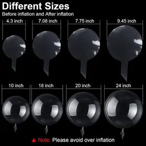 40 piece Transparent Bobo Balloons Birthday Party Wedding Balloon for Christmas Wedding Birthday Indoor Outdoor Party Decoration