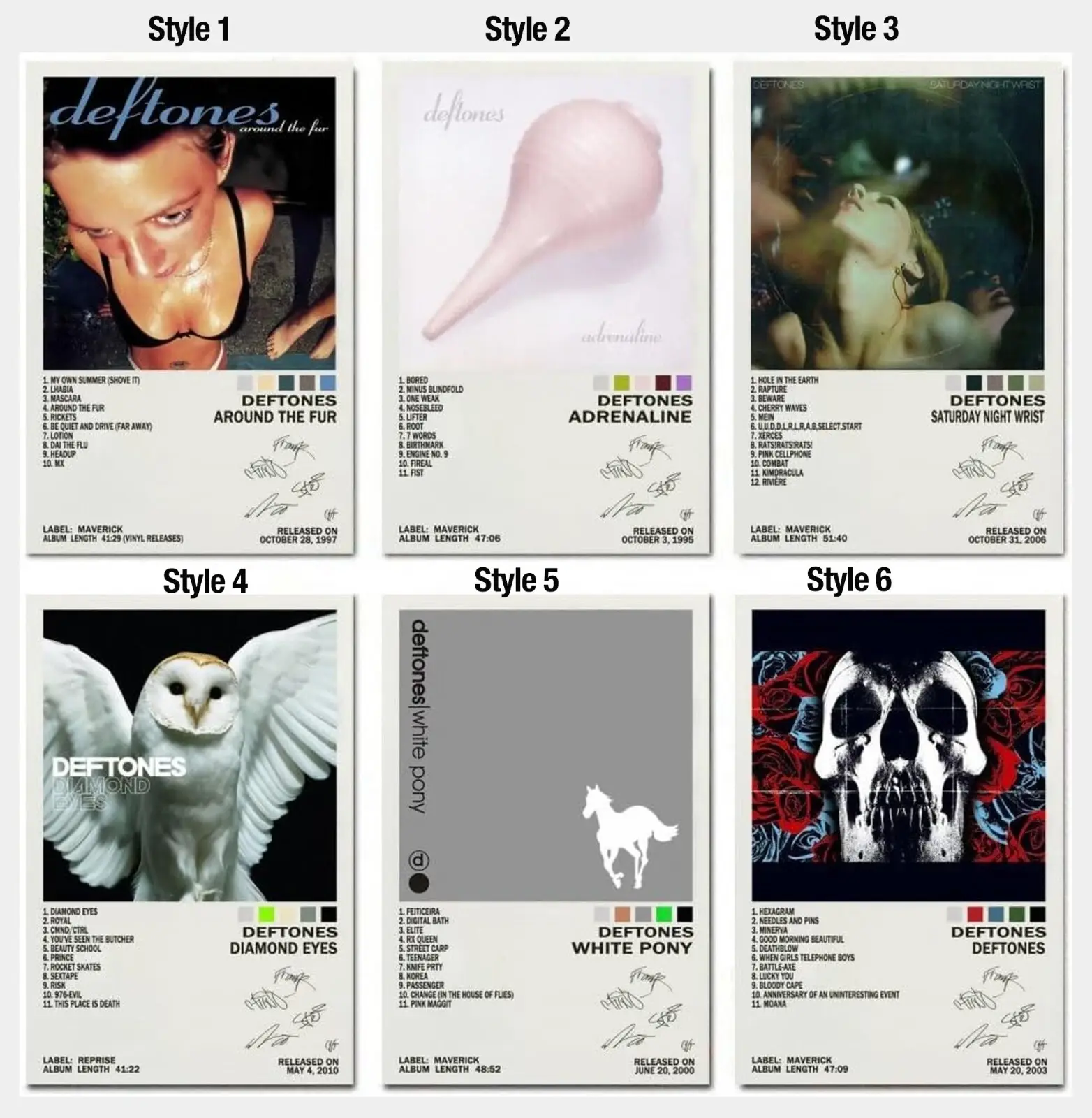 Deftones Poster Music Album Cover Poster Wall Art HD Print Unframed Aesthetic Room Home House Modern Wall Decor Trendy Gift.